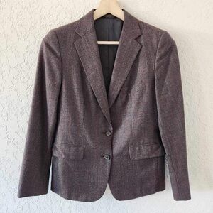 Brooks Brothers Women's Wool Blazer Jacket Brown Plaid Size Small